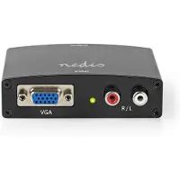 Nedis Hdmi-omformer Vga Hun 2xrca Hun Inn Til Hdmi Ut 1080p Aluminium