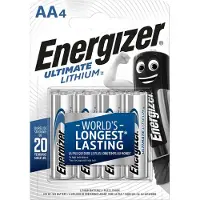 Energizer Lithium AA 4-pakning