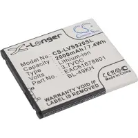 24hShop Batteri for SmartPhone, Mobil for Verizon VS920, Spectrum, Spectrum 4G