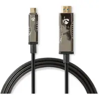 Nedis Ccbg6410bk500 Aktiv Optisk Usb-c M Til Hdmi-kabel 18gbs 50 M