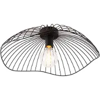 QAZQA Design taklampe sort 50 cm - Pua