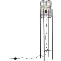 QAZQA Industriell gulvlampe svart - Bliss Vefa