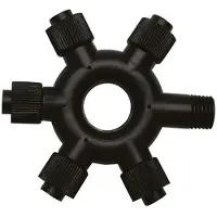 SOLAR PLUS Chrissline Pro fordeler med 5 udgange, sort
