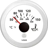 VDO View Line 50-150°c 322.8-18.6ohm Dobbelskala Motoroljetrykkinstrument