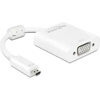 DeLOCK 65557 HDMI Micro-D til VGA-adapter, 17 cm, med lyd, hvit