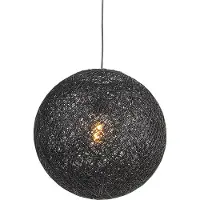 QAZQA Hengende lampe sort 45 cm - Corda