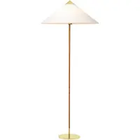 Gubi 9602 gulvlampe, messing, med lerret-skjerm