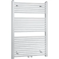 Thermrad håndklæderadiator CORE-6mm 4 stk ½ anboringer samt midtanboring. 755X500mm Hvid Ral 9016