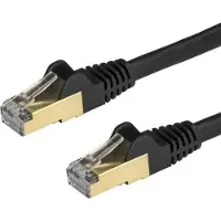 StarTech.com 1m Black Cat6a / Cat 6a Shielded Ethernet Patch Cable 1 m - patch cable - 1 m - black - Svart - 1m
