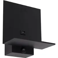QAZQA Moderne vegglampe sort inkl. USB-tilkobling - Flero