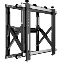 Multibrackets M Public Video Wall Mount Push Max 90kg - Monteringssett (veggmontering, saksearm, 8 låseknaster) - for flatpanel - jern - svart - skjermstørrelse: 50-95 - veggmonterbar