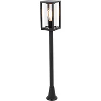 QAZQA Industriell utendørs gulvlampe sort 100 cm IP44 - Charlois