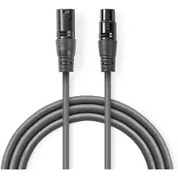 Nedis Cotg15010gy200 Balansert Lydkabel Xlr 3-pin M-xlr 3-pin H Nikkelbelagt 20 M