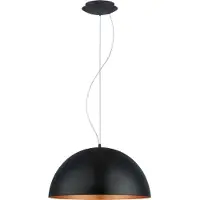 Eglo Gaetano 1 hengelampe, Ø 53 cm, svart/kobber, stål