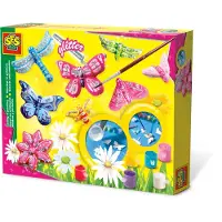 SES Creative Mugg og maling - Sommerfugler m. Glitter - - OneSize - Kreativt leker