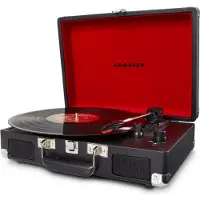 Crosley Cruiser Deluxe Portable Turntable with Bluetooth Out Black