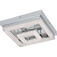 Eglo Fradelo, LED, Ikke-utskiftbare pærer, 3000 K, 1250 lm, IP20, Kromfarget, Gjennomsiktig
