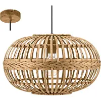 Eglo Hengelampe Amsfield av bambus, oval form
