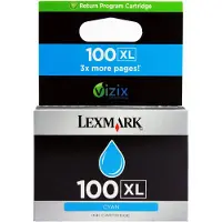Lexmark Blekkpatron cyan Nr 100XL, High Yield, Return, 600 sider