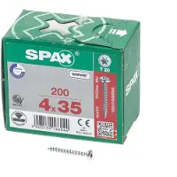 Spax 0201010400353, Skru, Metall, Zink, Tre, Panorama-hode, Torx, Metallisk