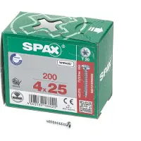 Spax 0201010400253, Skru, Metall, Zink, Tre, Panorama-hode, Torx, Metallisk