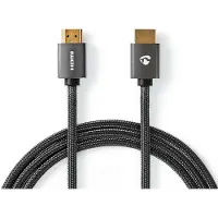 Nedis Cvtb34000gy50 Høyhastighets Hdmi-kabel Over Ethernet Hdmi-hdmi 4k Arc 18 Gbps Bomull 5 M 60hz