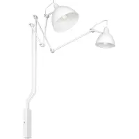 Aldex Vegglampe 814, justerbar, 2 lyskilder, hvit