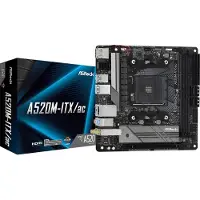 Asrock A520M-ITX/ac - Hovedkort - mini-ITX - Socket AM4 - AMD A520 Chipset - USB-C Gen1, USB 3.2 Gen 1 - Gigabit LAN, Wi-Fi, Bluetooth - innbygd grafikk (CPU kreves) - HD-lyd (8-kanalers)