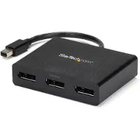 StarTech.com Startech 3-Port Multi Monitor Adapter, Mini DisplayPort 1.2 to 3x DisplayPort MST Hub, Triple 1080p or Dual 4K 30Hz, mDP to DP MST Video Splitter for Extended Desktop on Windows PCs - Multi Stream Tr