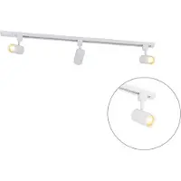 QAZQA Moderne skinnesystem med 3 spotlights hvit 1-fase - Iconic Jeana
