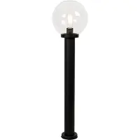 QAZQA Stående utendørslampe sort med klar kule 100 cm IP44 - Sfera