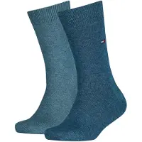 Tommy Hilfiger Sokker - 2-pack - Basic - Blå Melert/Navy - - 39/42 - Sokker