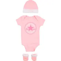 Converse Gaveeske - Body k/æ m. Lue og Barnetøfler - Rosa - - 0-6 md - Kortermet body