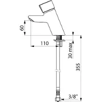 Cma-Armatur CMA Tempomix hv.bat. - 1-grebs. t/koldt og varmt vand. selvlukkende