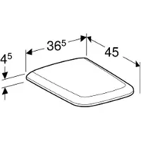 Geberit Toiletsæde iCon Square m/sc&qr hvid