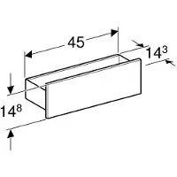 Geberit Væghylde Smyle Square lava/lava