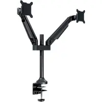 Multibrackets M VESA Gas Lift Arm Dual - Monteringssett (skrivebordsklemmemontering, 2 leddarmer) - for 2 LCD-skjermer - aluminium - svart - skjermstørrelse: 15-32
