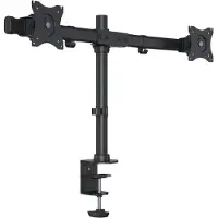 Multibrackets M Deskmount Basic Dual - Monteringssett (skrivebordsmontering) - for 2 LCD-skjermer - stål, høyverdig aluminium - svart - skjermstørrelse: 15-27 - klemmemonterbar