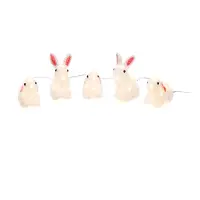 Konstsmide Kaniner Juledekorasjon i akryl 5 stk 40 LED