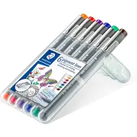 Staedtler Fineliner pigment lin. 0.3mm 6 col.