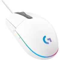 Logitech G203 LIGHTSYNC - White - Gaming mus - Optisk - 6 - Hvit med RGB lys