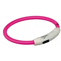 Trixie Flash lysring USB, XS–S: 35 cm/ø 7 mm, pink