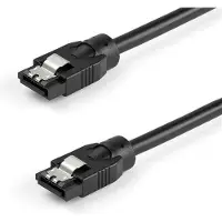 StarTech.com 0.3 m Round SATA Cable - Latching Connectors - 6Gbs SATA Cable - SATA cable - 30 cm