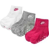 Nike Sokker - 3-pack - Sklisikker - Rosa/Hvit/Grå - - 15 - Sokker