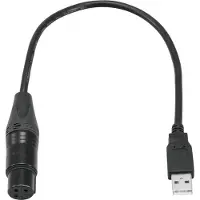 Eurolite 51860118, XLR, Hunkjønn, USB, Hankjønn, 0,4 m, Sort