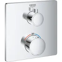 GROHE 24079000, Badekar og dusj, Roterende ventiler, Kromfarget