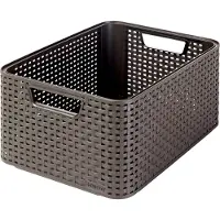 Curver Style M, Lager kurv, Brun, Rattan (vifte), Monokromatisk, Baderom, Soverom, 386 mm