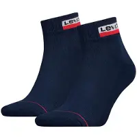 Levi's Ankelsokker - 2-pack - Mid Cut - Navy - - 35/38 - Sokker