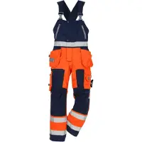 Fristads Smekkebukse 1014 PLU, klasse 2 Varseloransje/marineblå C44