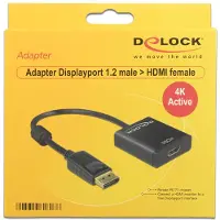 DeLOCK Displayport Til Hdmi M/f 4k Adapter 20 Cm